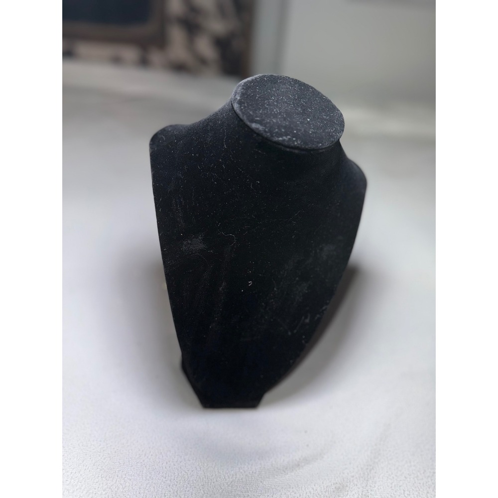 Black Velvet Necklace Display Bust Stand Jewelry Organizer Easel Holder